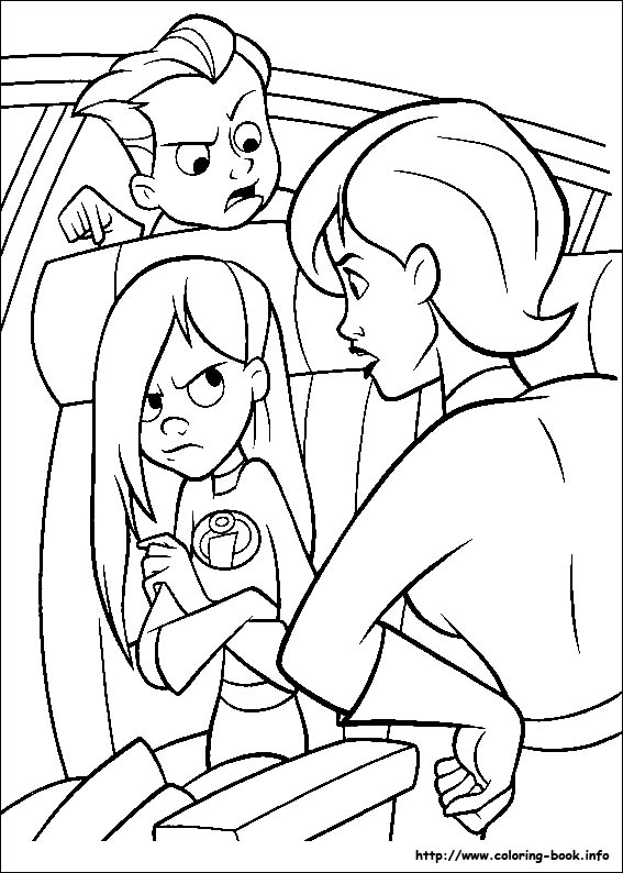 The Incredibles coloring picture